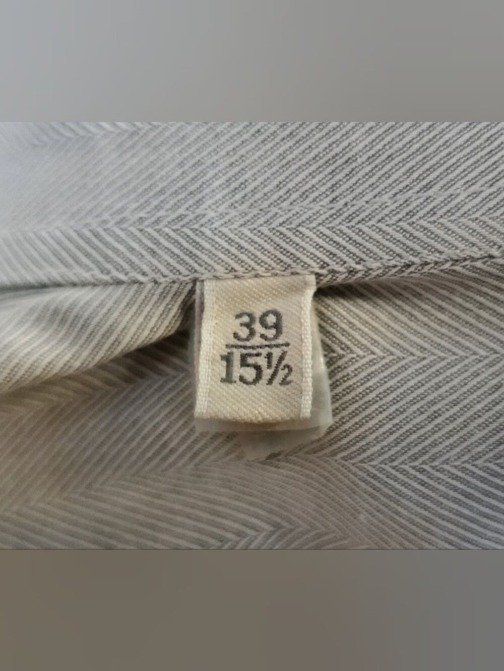 ERMENEGILDO ZEGNA Gray Dress Shirt 15.5 EUR 39 Cotton Twill French Cuffs - Picture 5 of 6